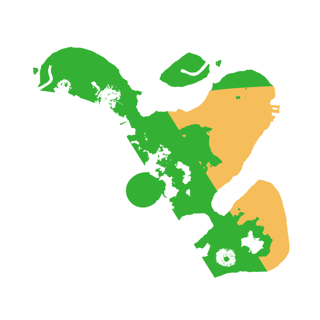 Biome Rust Map: Procedural Map, Size: 2500, Seed: 577887