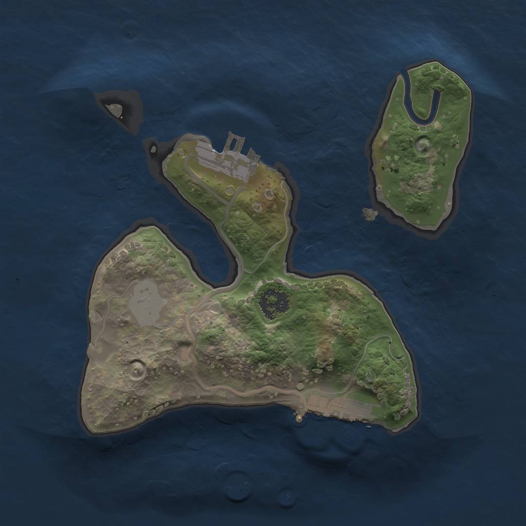 Rust Map: Procedural Map, Size: 1800, Seed: 210, 7 Monuments