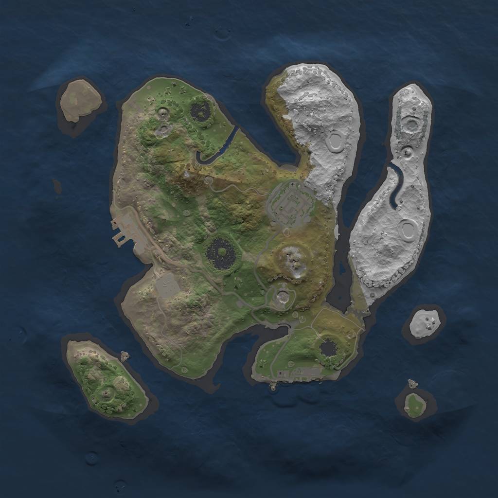 Rust Map: Procedural Map, Size: 2500, Seed: 1006, 9 Monuments