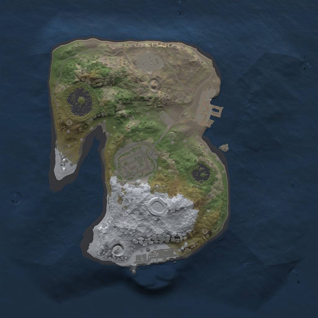 Rust Map: Procedural Map, Size: 1800, Seed: 6000, 6 Monuments