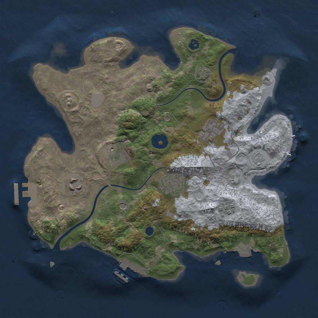 Rust Map: Procedural Map, Size: 3000, Seed: 950441, 11 Monuments