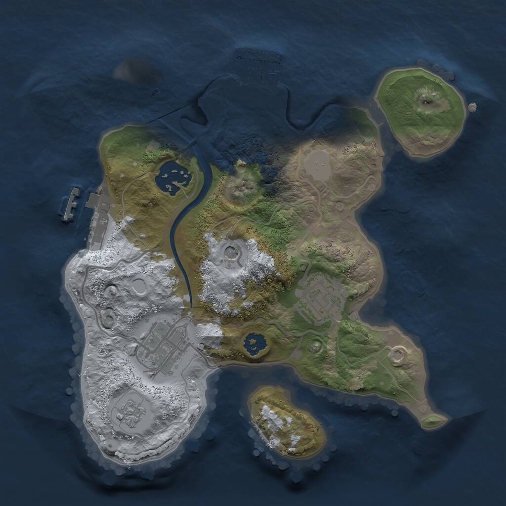 Rust Map: Procedural Map, Size: 2300, Seed: 710, 8 Monuments