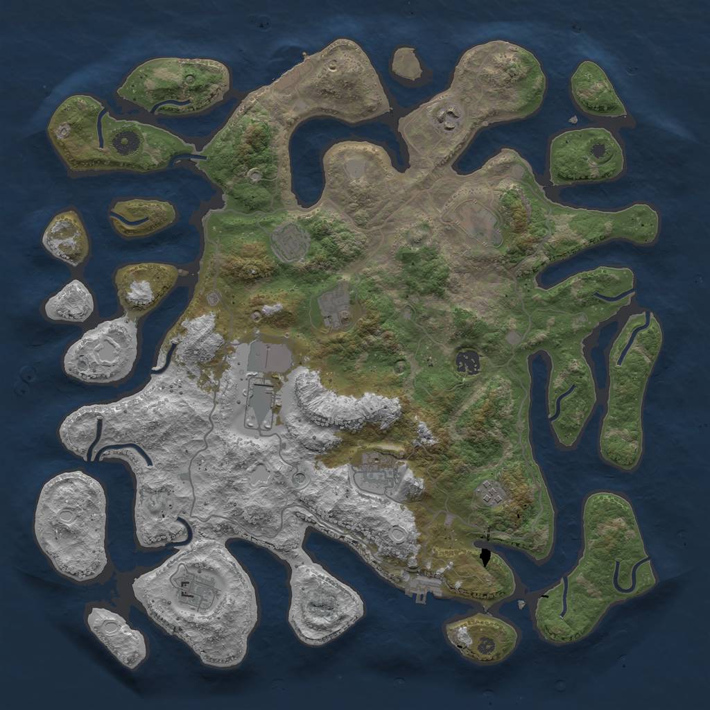 Rust Map: Procedural Map, Size: 4250, Seed: 94787, 17 Monuments