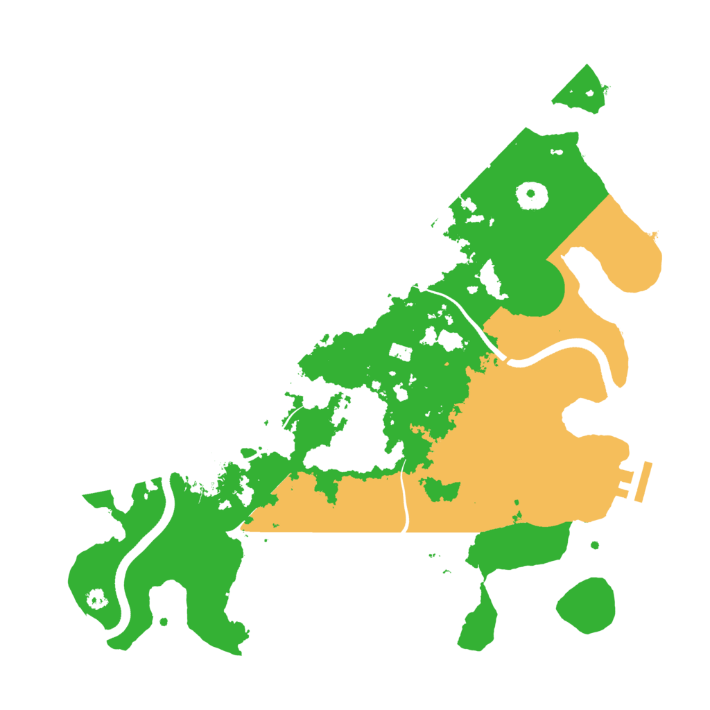 Biome Rust Map: Procedural Map, Size: 3500, Seed: 696976969