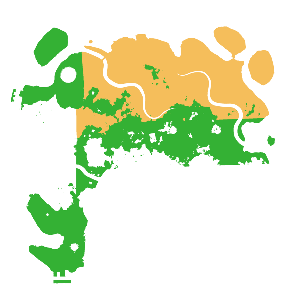 Biome Rust Map: Procedural Map, Size: 3500, Seed: 25616