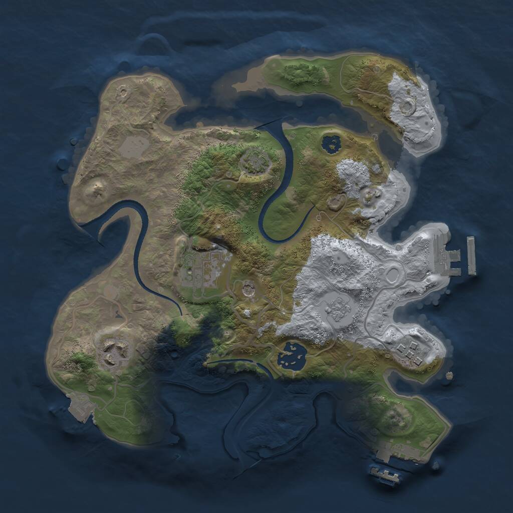 Rust Map: Procedural Map, Size: 2679, Seed: 10665601, 10 Monuments