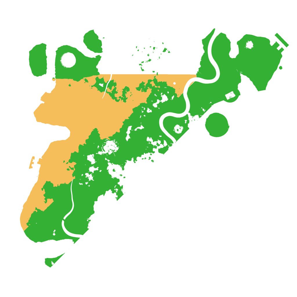 Biome Rust Map: Procedural Map, Size: 3500, Seed: 9145