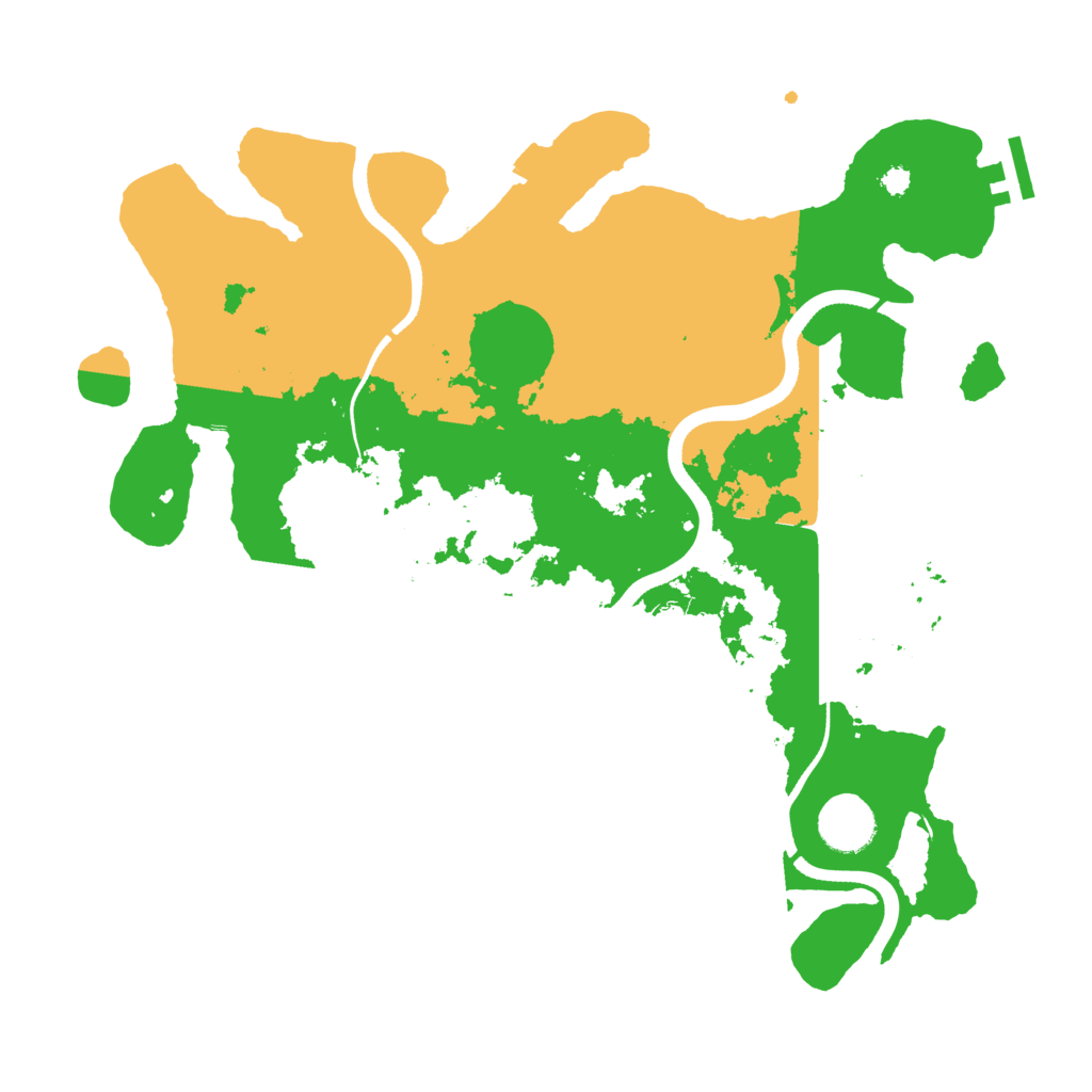 Biome Rust Map: Procedural Map, Size: 3500, Seed: 27777971