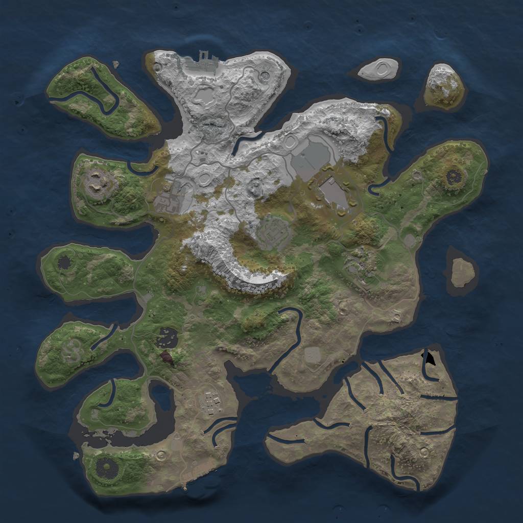 Rust Map: Procedural Map, Size: 3500, Seed: 211118, 15 Monuments