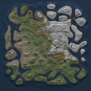 Thumbnail Rust Map: Procedural Map, Size: 5000, Seed: 54314, 17 Monuments