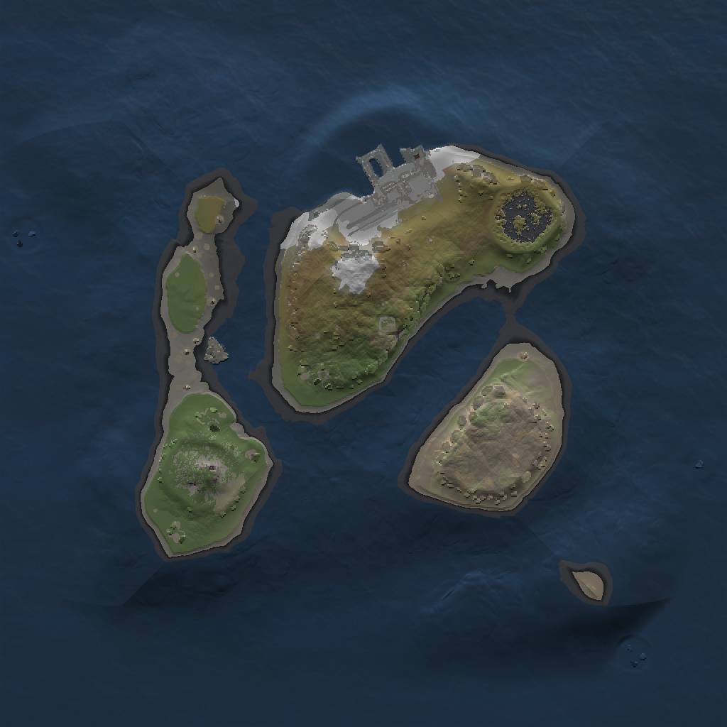 Rust Map: Procedural Map, Size: 1500, Seed: 550879902, 5 Monuments