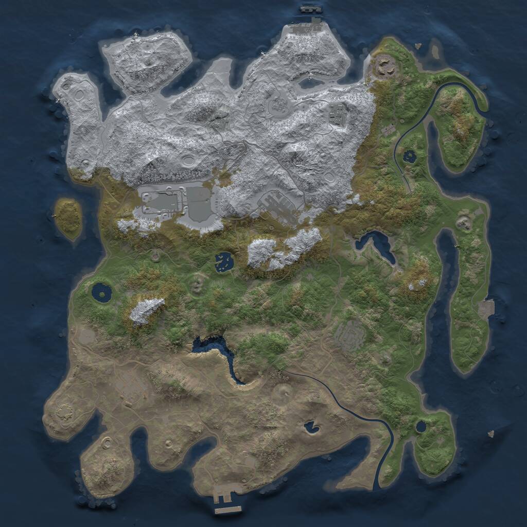 Rust Map: Procedural Map, Size: 4000, Seed: 1775115089, 12 Monuments