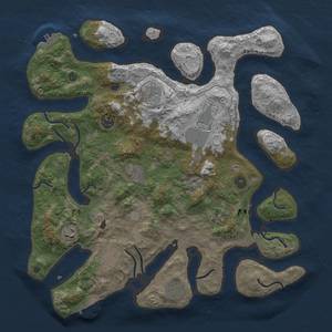 Thumbnail Rust Map: Procedural Map, Size: 4000, Seed: 2701, 17 Monuments