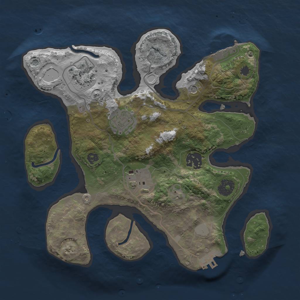 Rust Map: Procedural Map, Size: 2700, Seed: 67645236, 12 Monuments