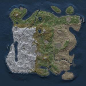 Thumbnail Rust Map: Procedural Map, Size: 3500, Seed: 978571015, 13 Monuments