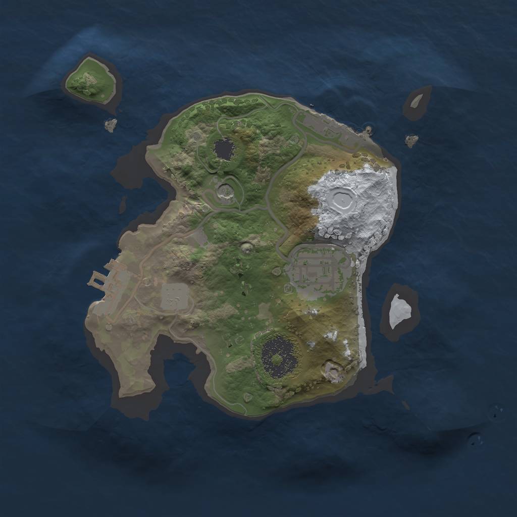 Rust Map: Procedural Map, Size: 2000, Seed: 754854695, 9 Monuments