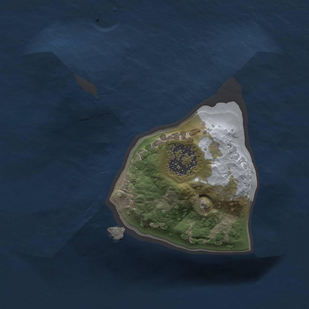 Rust Map: Procedural Map, Size: 1000, Seed: 1639371211, 3 Monuments