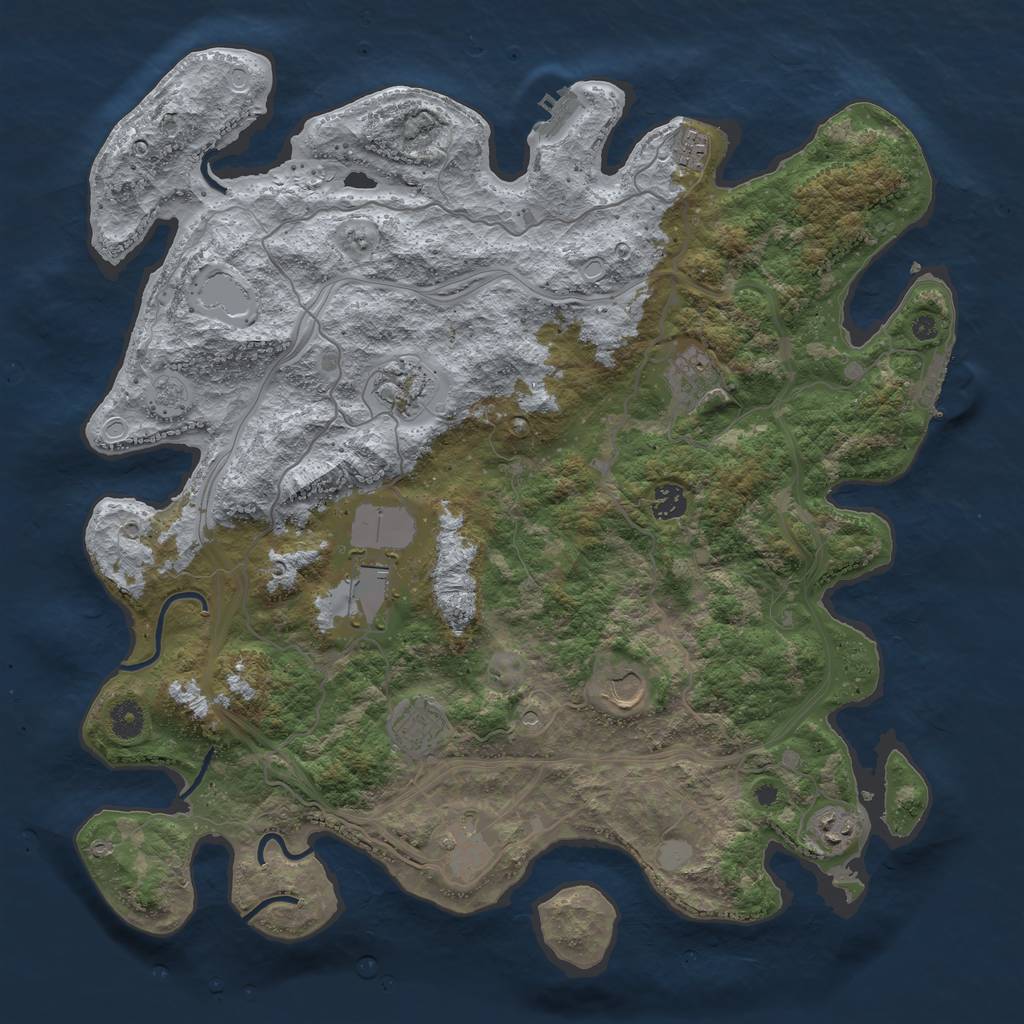 Rust Map: Procedural Map, Size: 4250, Seed: 10507, 18 Monuments