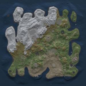 Thumbnail Rust Map: Procedural Map, Size: 3500, Seed: 374374953, 15 Monuments