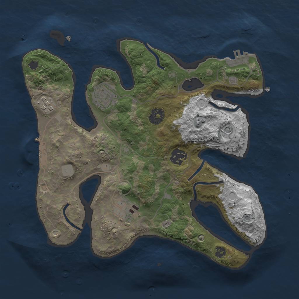 Rust Map: Procedural Map, Size: 2800, Seed: 342151829, 12 Monuments