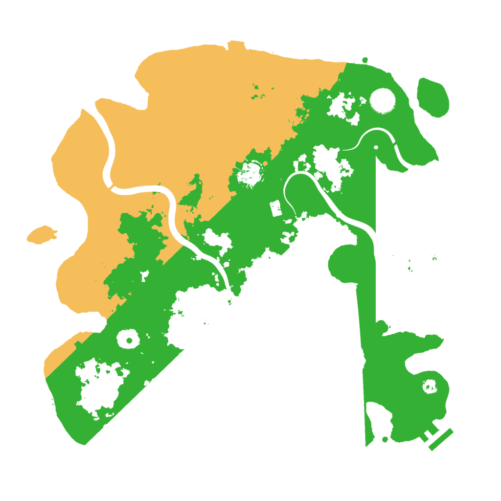 Biome Rust Map: Procedural Map, Size: 3500, Seed: 25001