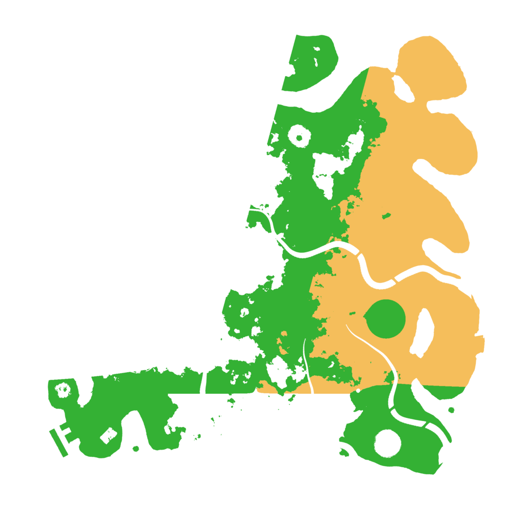 Biome Rust Map: Procedural Map, Size: 3550, Seed: 754121