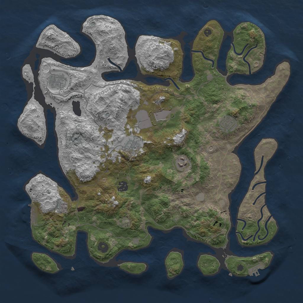Rust Map: Procedural Map, Size: 4200, Seed: 1132161296, 15 Monuments