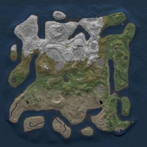 Thumbnail Rust Map: Procedural Map, Size: 4000, Seed: 238082, 18 Monuments