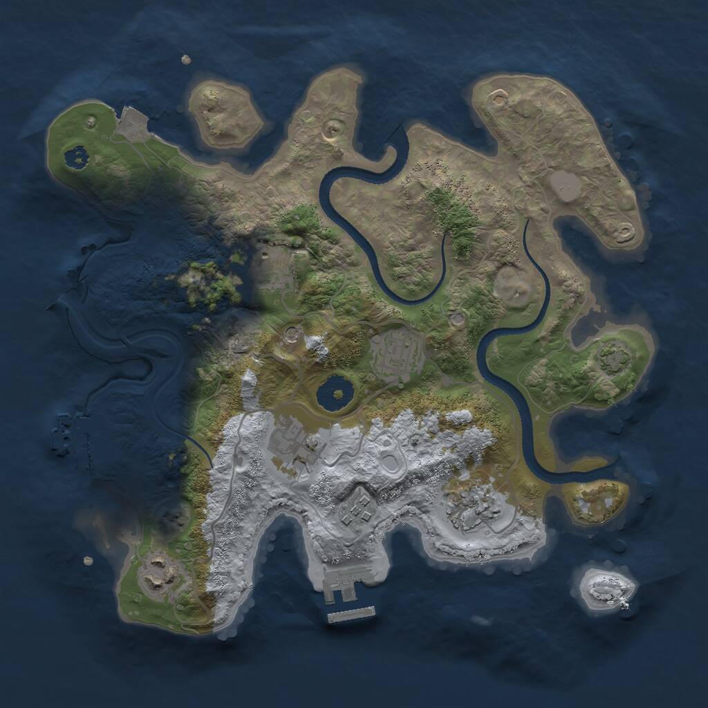 Rust Map: Procedural Map, Size: 3000, Seed: 500319, 11 Monuments