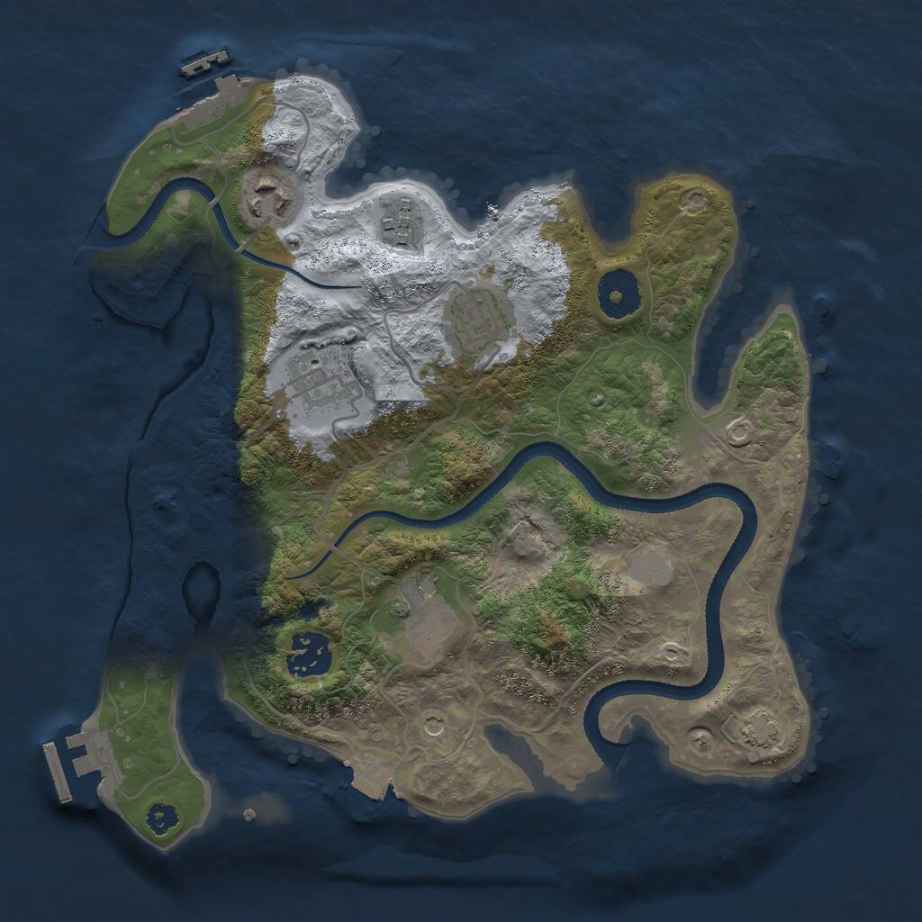 Rust Map: Procedural Map, Size: 3000, Seed: 225318, 11 Monuments