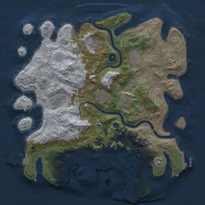 Thumbnail Rust Map: Procedural Map, Size: 3750, Seed: 86941, 15 Monuments