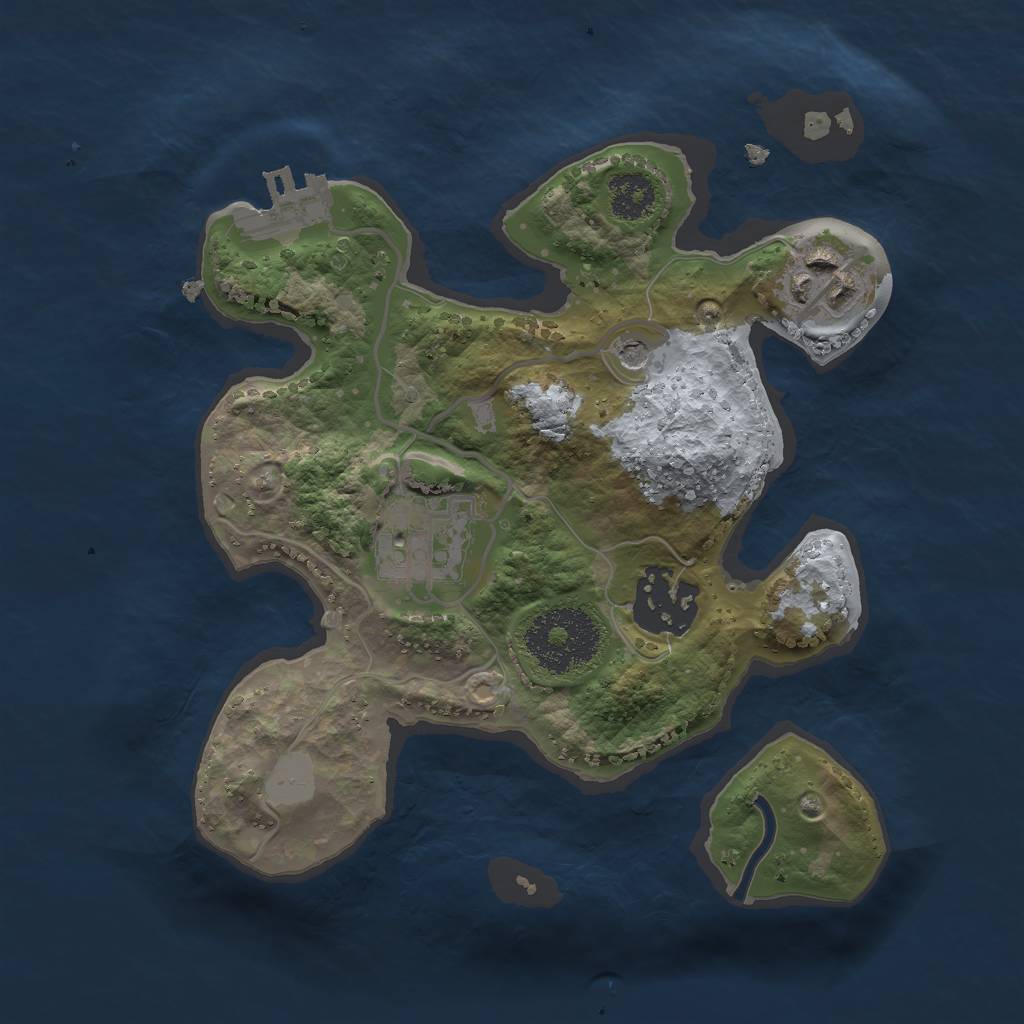 Rust Map: Procedural Map, Size: 2250, Seed: 20211123, 8 Monuments