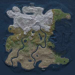 Thumbnail Rust Map: Procedural Map, Size: 4000, Seed: 37812, 16 Monuments