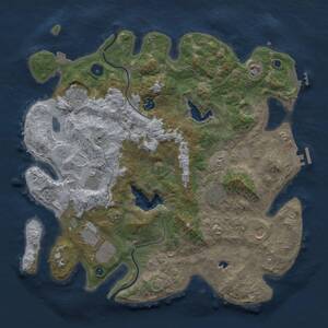 Thumbnail Rust Map: Procedural Map, Size: 4000, Seed: 1994, 14 Monuments