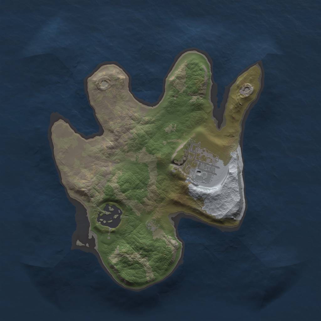 Rust Map: Barren, Size: 2000, Seed: 456, 4 Monuments