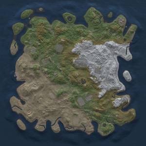 Thumbnail Rust Map: Procedural Map, Size: 4500, Seed: 147, 17 Monuments