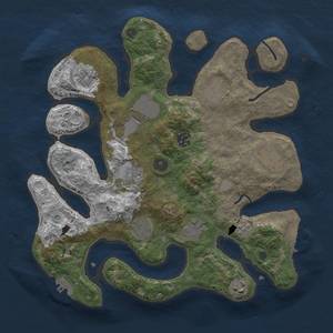 Thumbnail Rust Map: Procedural Map, Size: 3500, Seed: 207748543, 18 Monuments