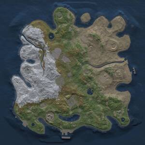Thumbnail Rust Map: Procedural Map, Size: 3500, Seed: 207748543, 13 Monuments
