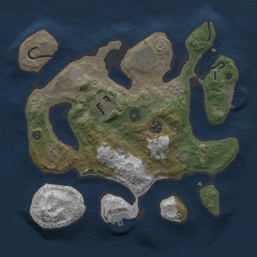 Rust Map: Procedural Map, Size: 3000, Seed: 879021611, 12 Monuments