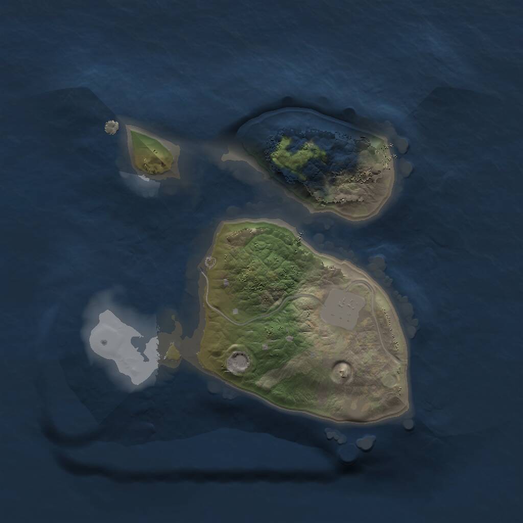Rust Map: Procedural Map, Size: 1500, Seed: 1091095776, 1 Monuments
