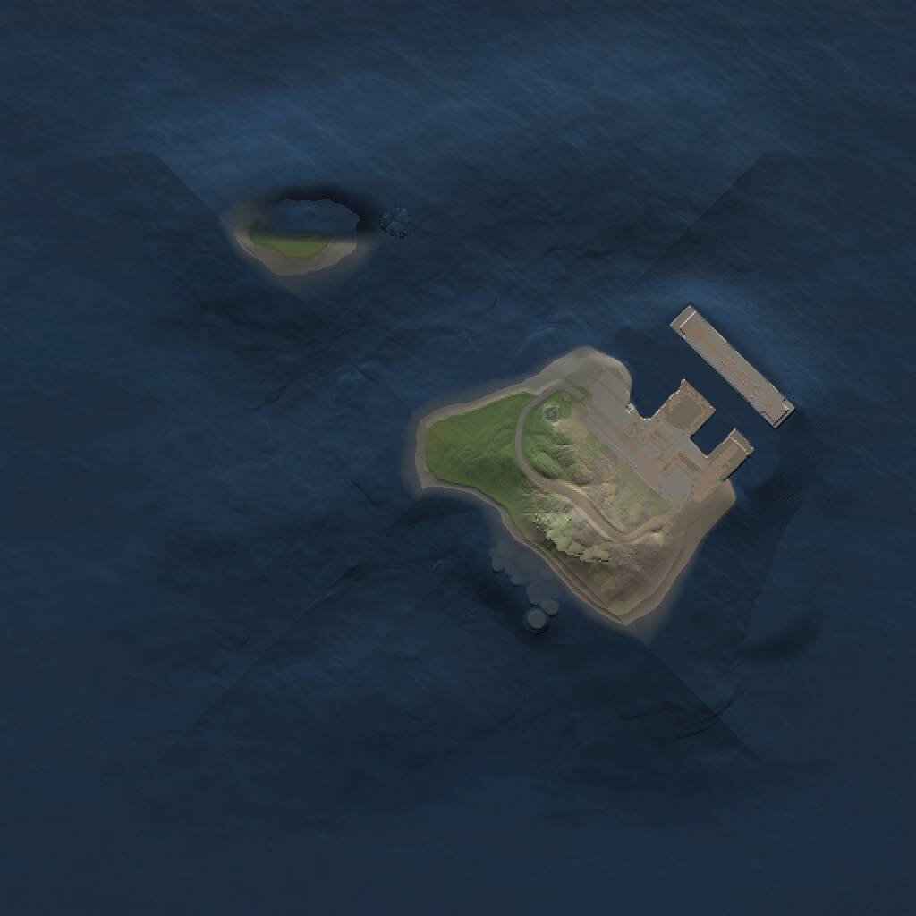 Rust Map: Procedural Map, Size: 1250, Seed: 69456696, 2 Monuments