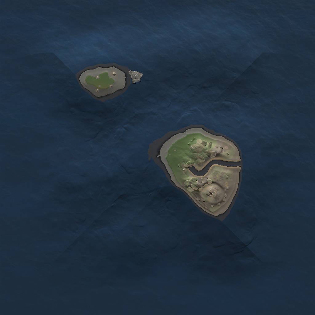 Rust Map: Procedural Map, Size: 1250, Seed: 69456696, 4 Monuments