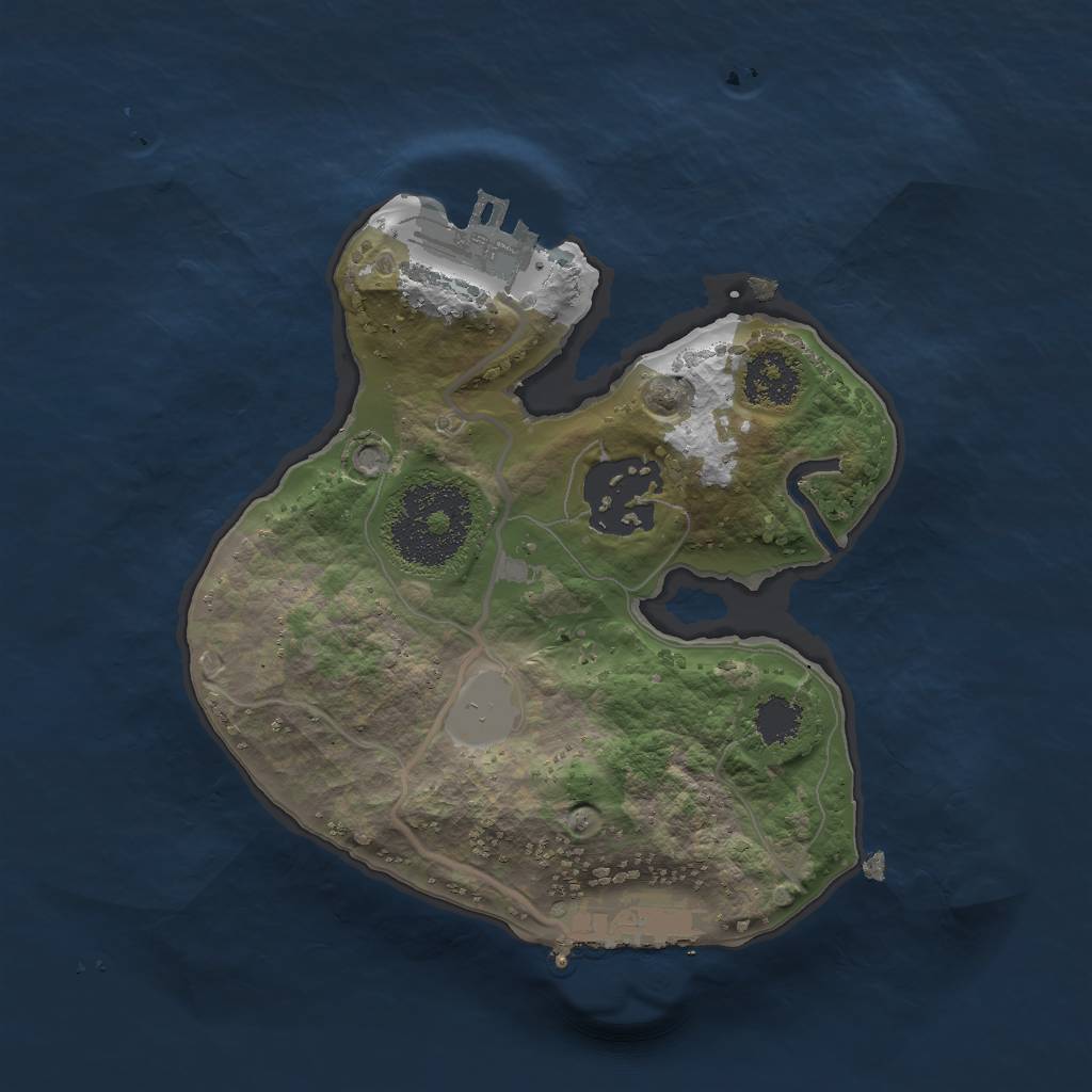 Rust Map: Procedural Map, Size: 2000, Seed: 63476, 8 Monuments