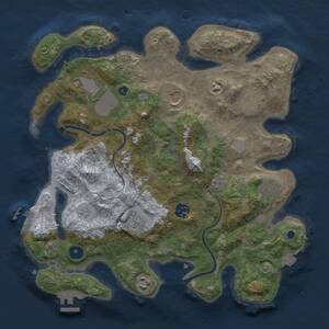 Thumbnail Rust Map: Procedural Map, Size: 3500, Seed: 970152702, 14 Monuments