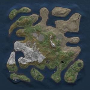 Thumbnail Rust Map: Procedural Map, Size: 3500, Seed: 970152702, 15 Monuments