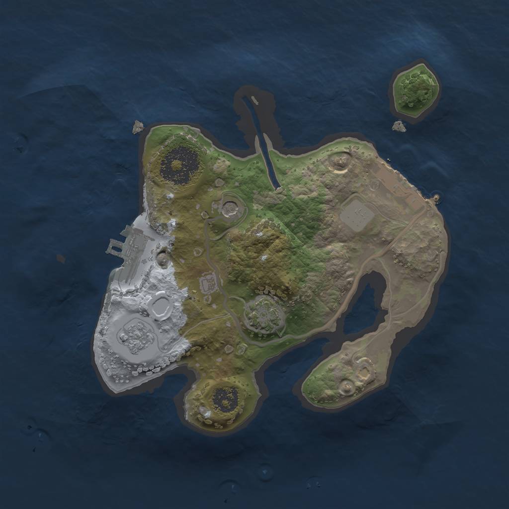 Rust Map: Procedural Map, Size: 2000, Seed: 1710172214, 8 Monuments