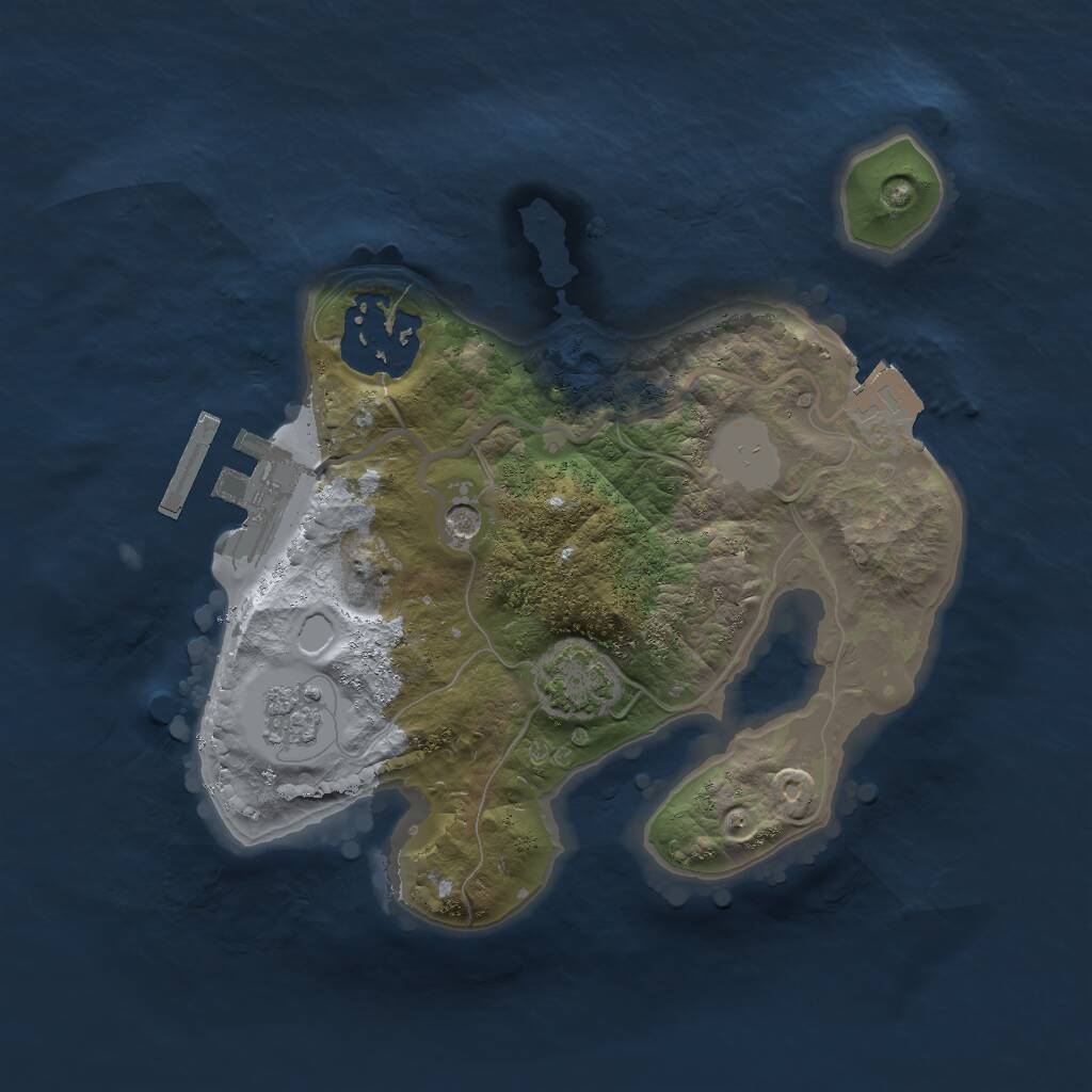 Rust Map: Procedural Map, Size: 2000, Seed: 1710172214, 6 Monuments