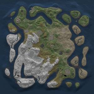 Thumbnail Rust Map: Procedural Map, Size: 3950, Seed: 431710430, 17 Monuments