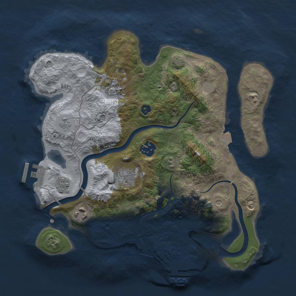 Rust Map: Procedural Map, Size: 3000, Seed: 109030, 11 Monuments