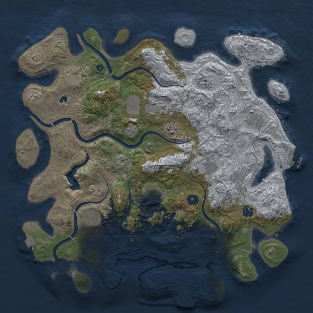 Rust Map: Procedural Map, Size: 4250, Seed: 9444445, 15 Monuments